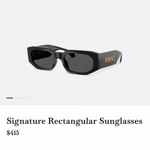Versace Black Sunglasses with Gold Logo Temples